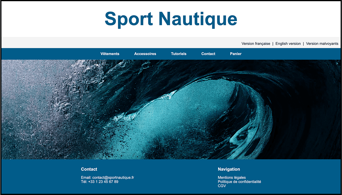 E-commerce Sports Nautiques - Plateforme Multilingue Accessible