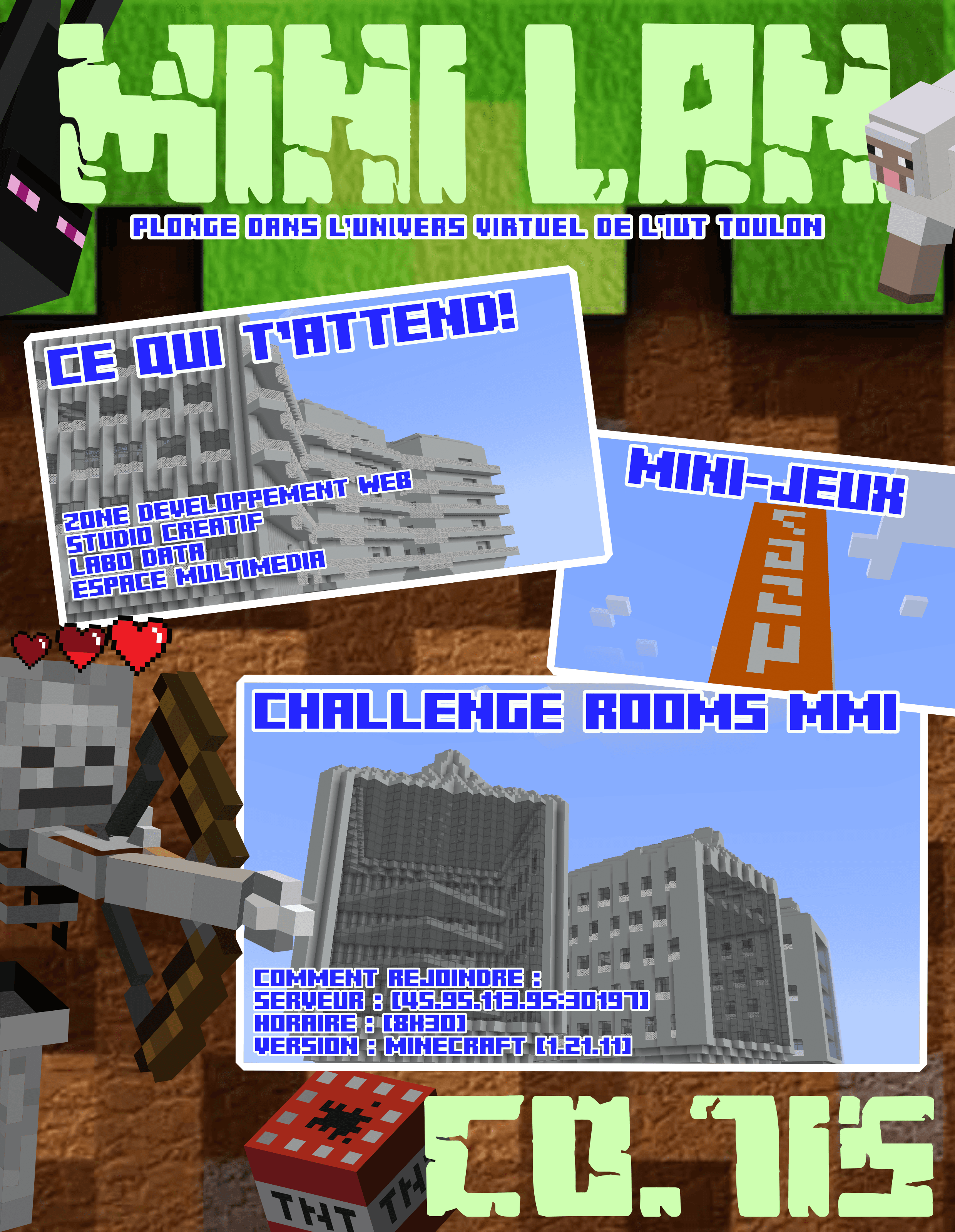 Affiche Stand LAN Minecraft